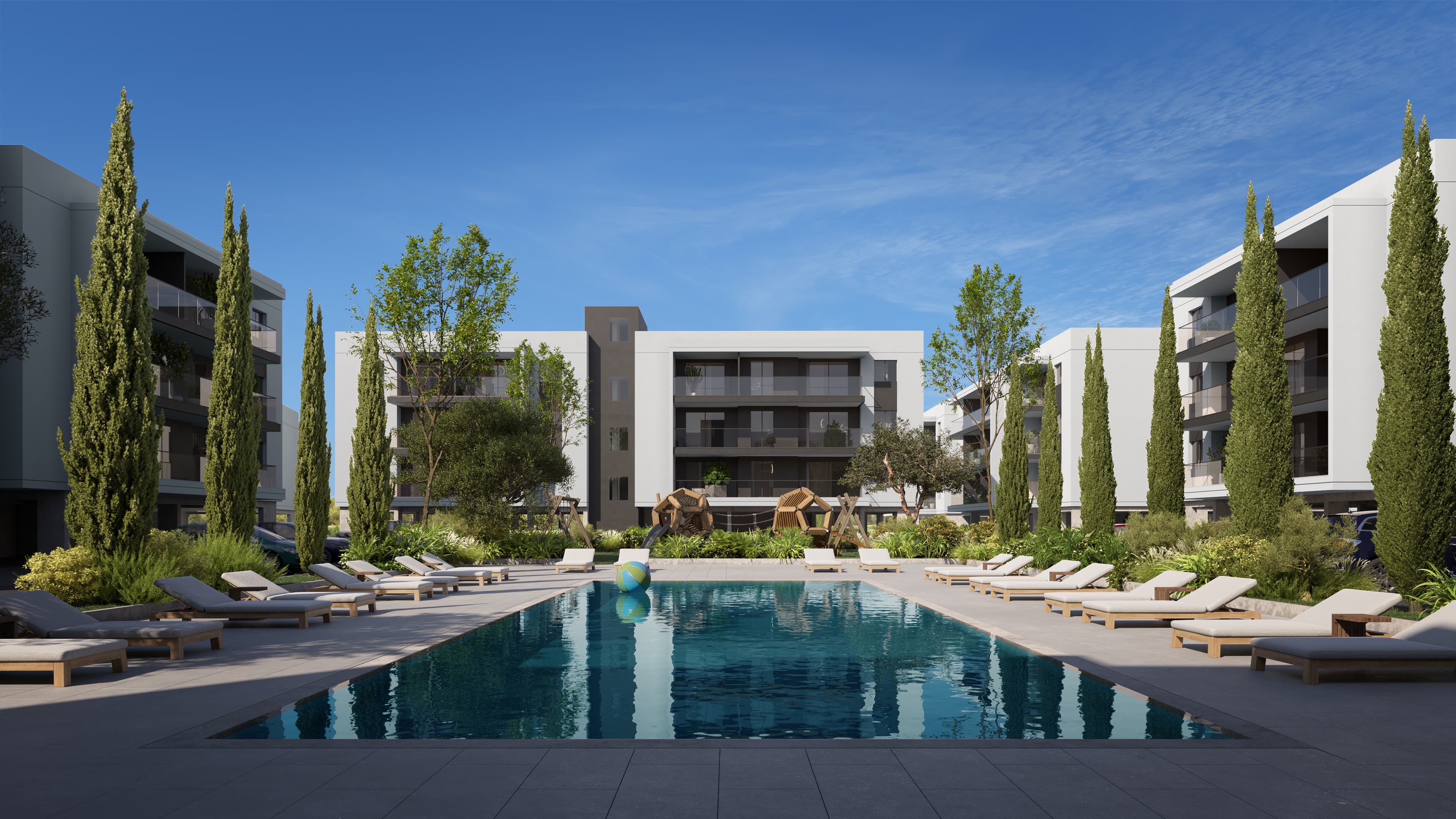 Golfside Limassol (Golf Valley) — championship-course-adjacent gated resort community in Asomatos, five minutes from Lady's Mile Beach and near the City of Dreams casino-resort.