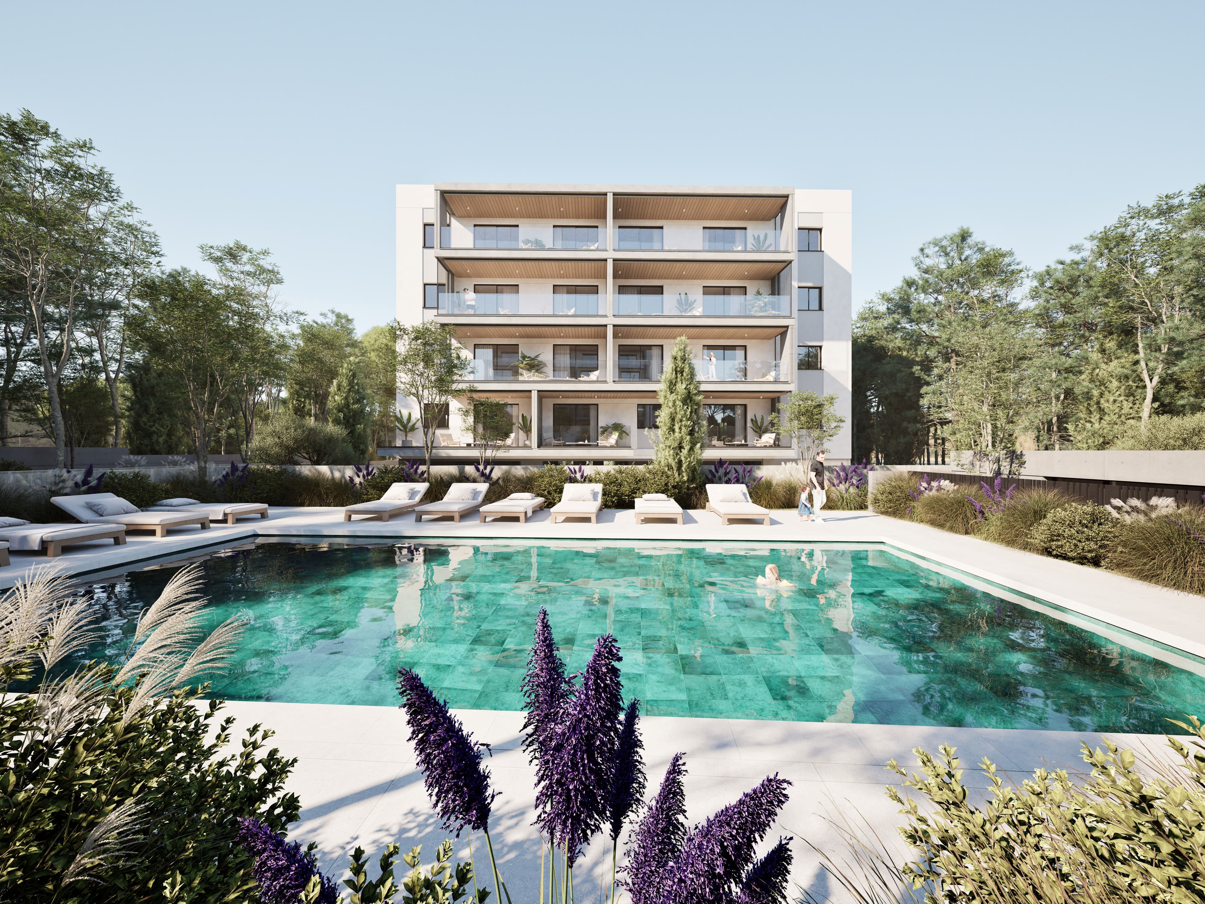 Upside Limassol — entry-price residential building in prestigious Agios Athanasios with communal pool, gym, and quiet-neighbourhood positioning near supermarkets, private schools and the Limassol coastline.